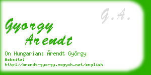 gyorgy arendt business card